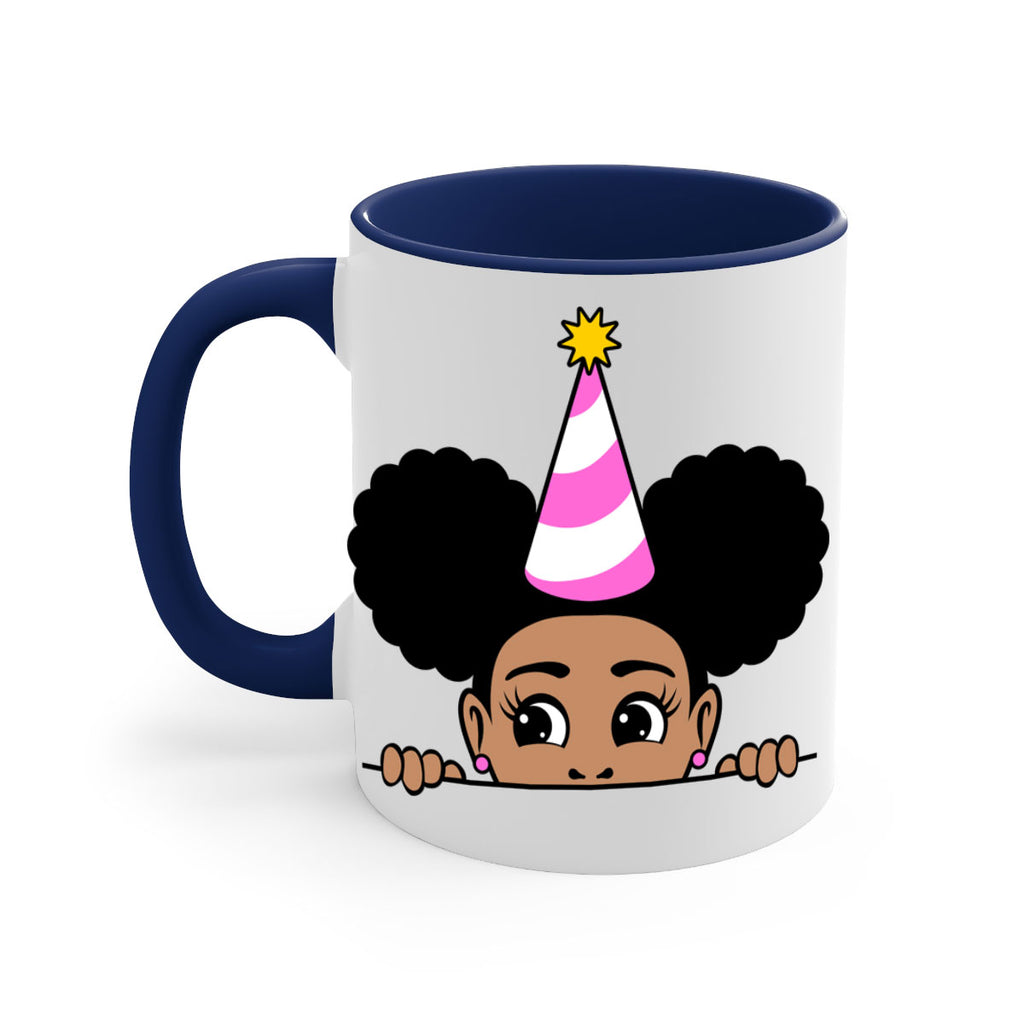 peekaboo afro puffs birthday girl 24#- Black women - Girls-Mug / Coffee Cup
