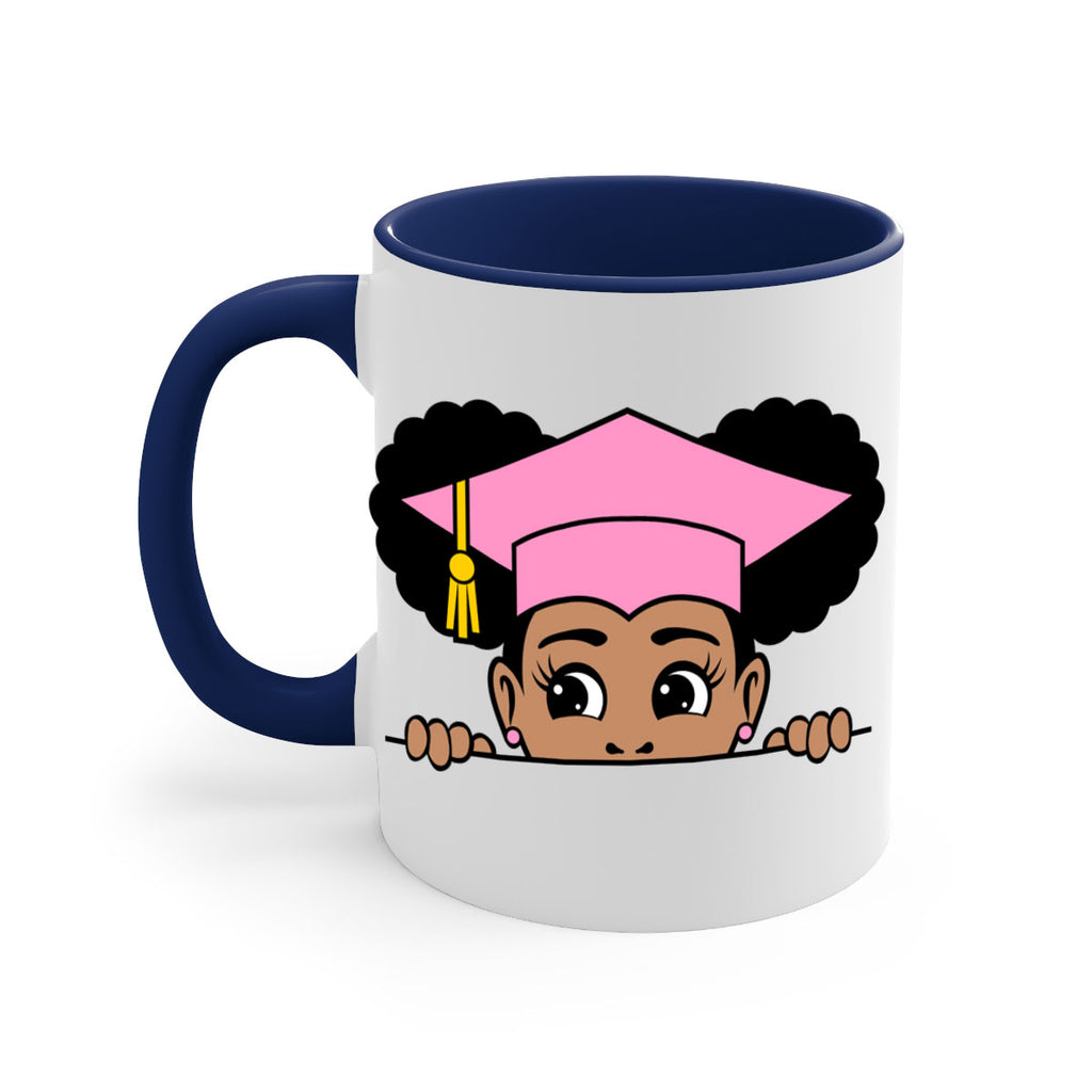 peekaboo afro puffs grad girl 23#- Black women - Girls-Mug / Coffee Cup