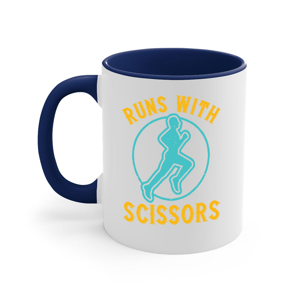 run with sclssors 25#- running-Mug / Coffee Cup