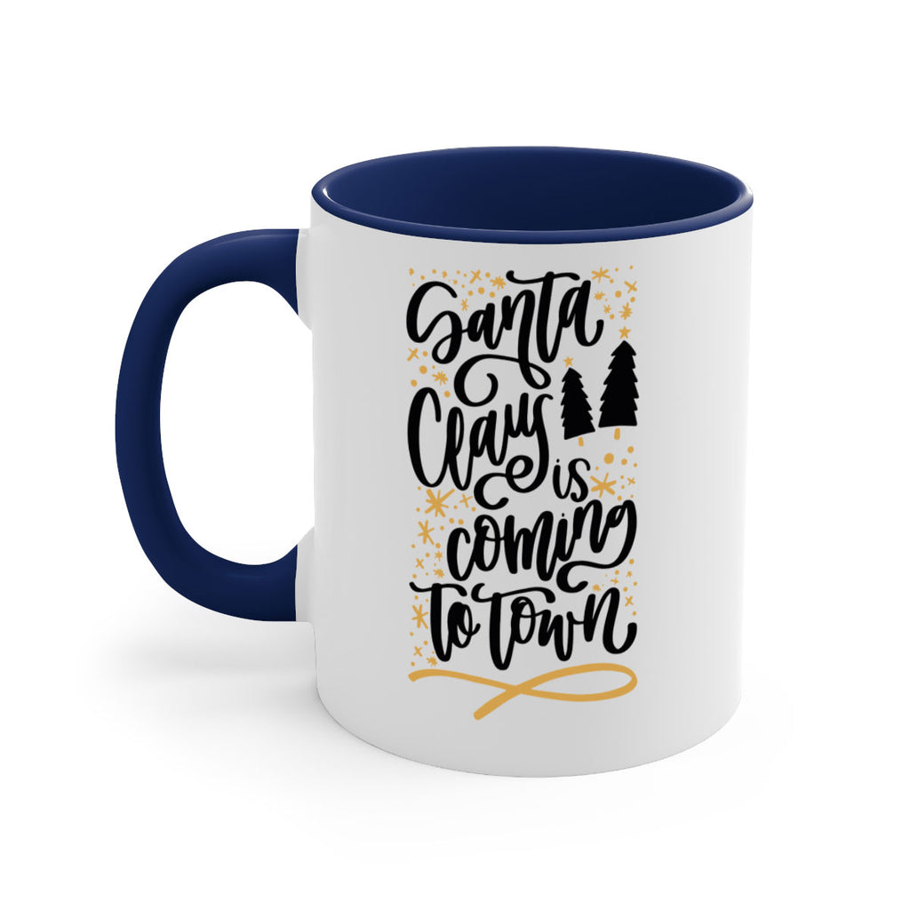 santa claus is coming to town gold 62#- christmas-Mug / Coffee Cup
