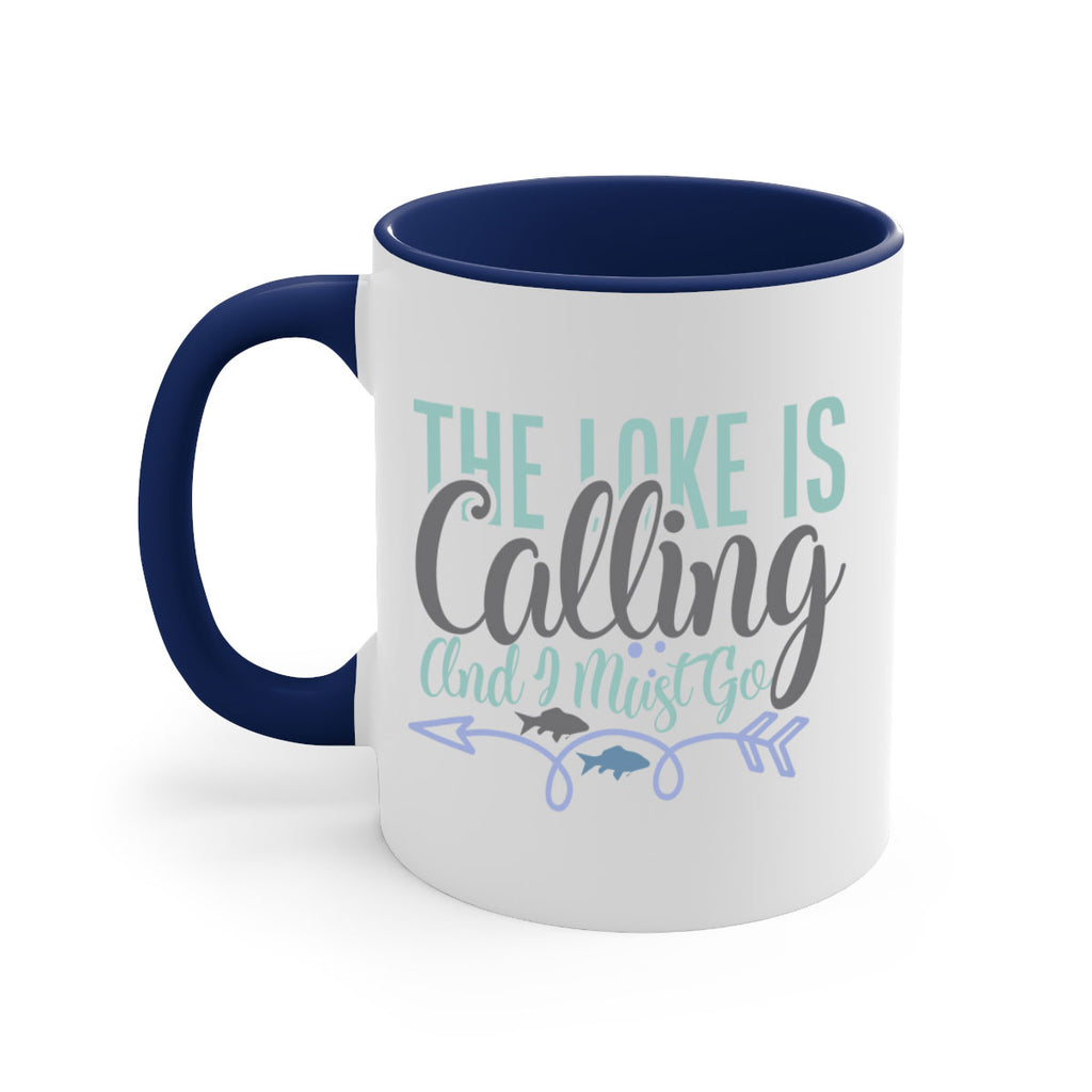 the lake is calling and i must go 194#- fishing-Mug / Coffee Cup