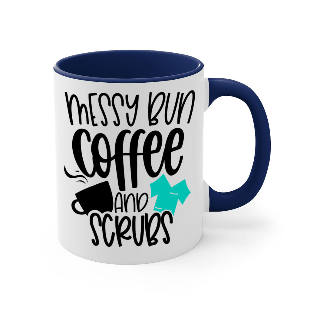 Messy Bun Coffee And Scrubs Style Style 132#- nurse-Mug / Coffee Cup