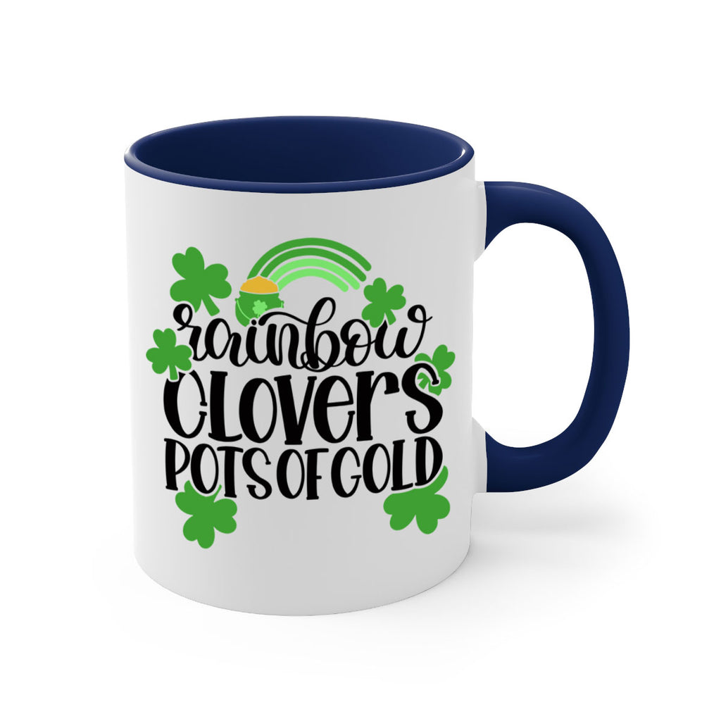 Rainbow Clovers Pots Of Gold Style 35#- St Patricks Day-Mug / Coffee Cup