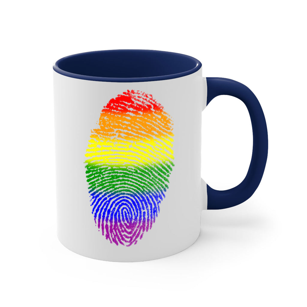 Rainbow Finger print 10#- lgbt-Mug / Coffee Cup