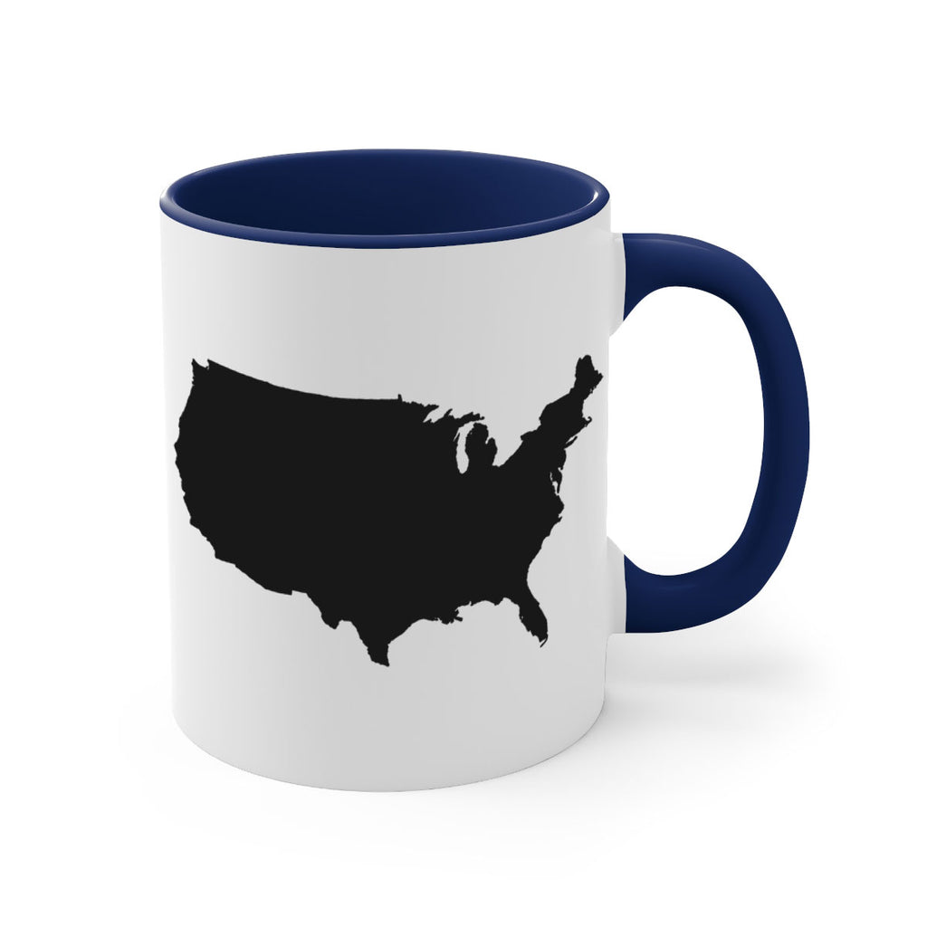 USA Solid Map Style 76#- 4th Of July-Mug / Coffee Cup