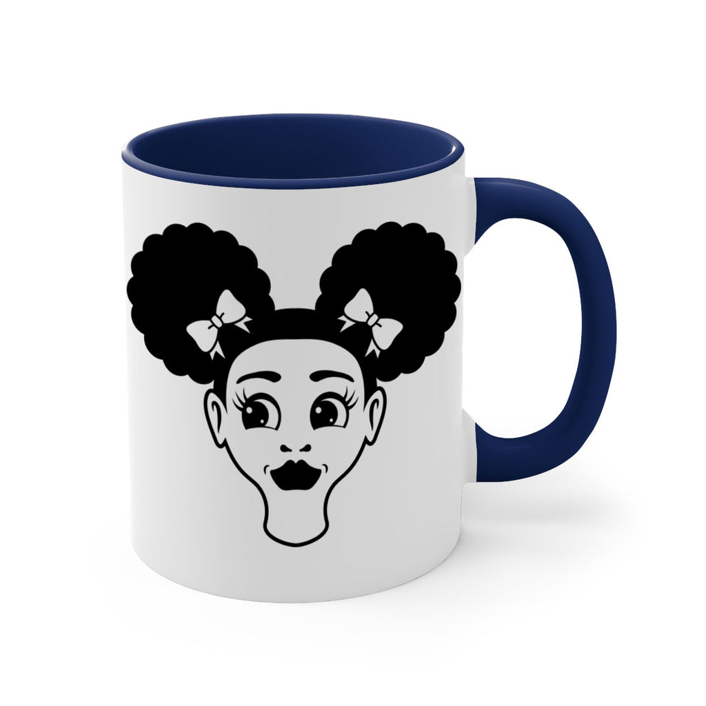 afro puffs girl face 73#- Black women - Girls-Mug / Coffee Cup