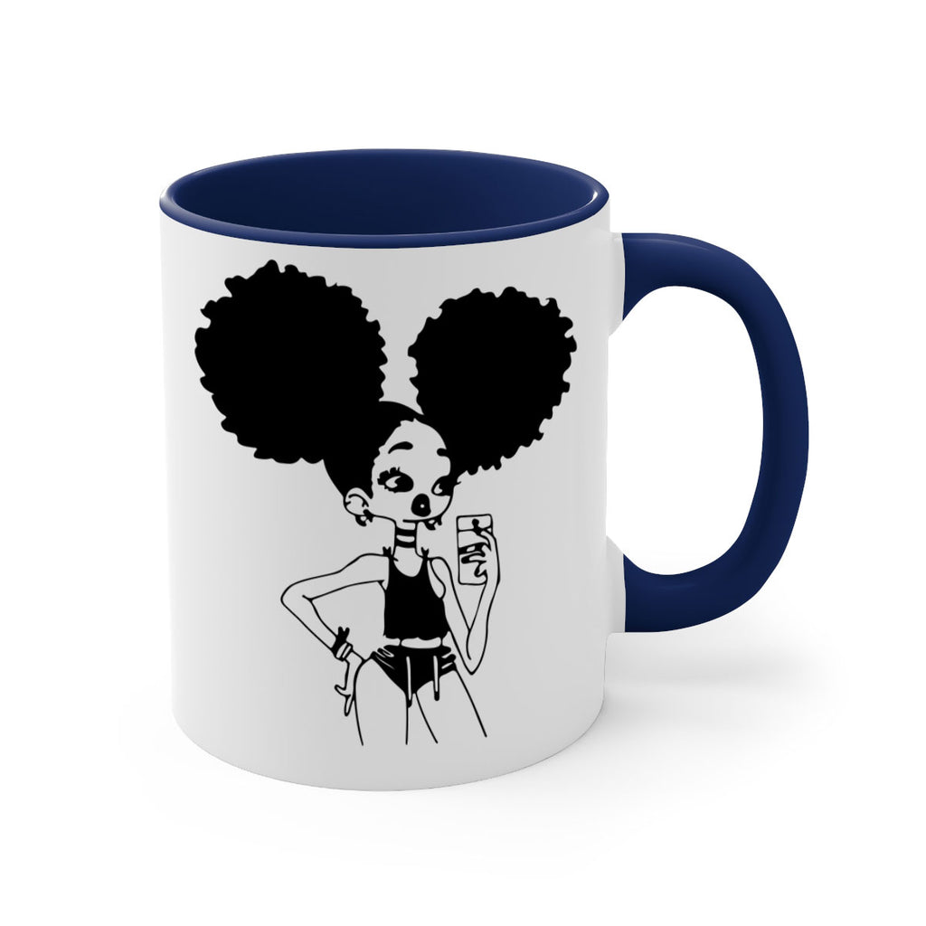 black girl taking mirror selfie  2#- Black women - Girls-Mug / Coffee Cup