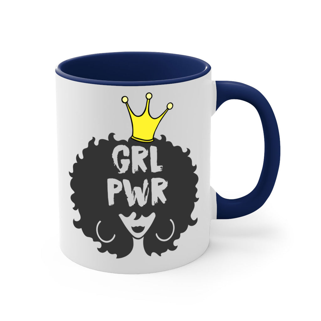 girl power with crown 34#- Black women - Girls-Mug / Coffee Cup