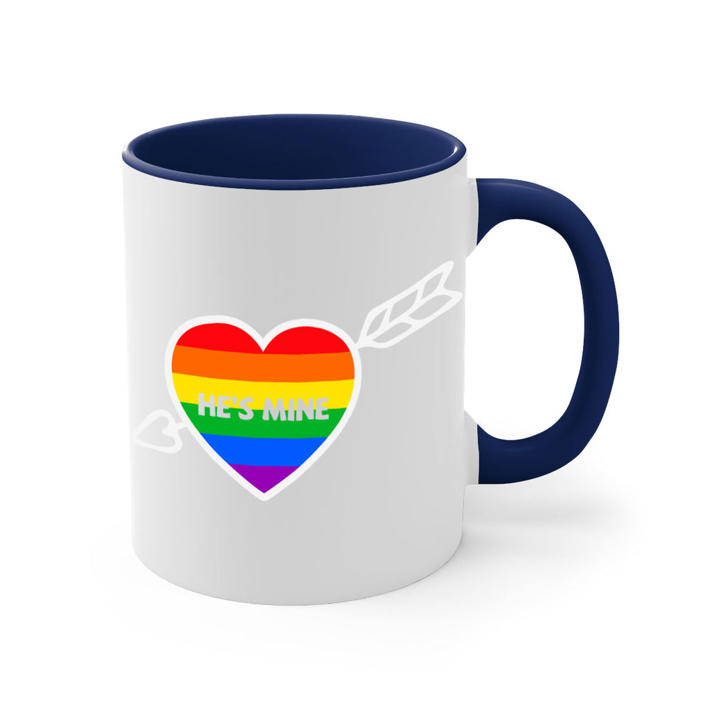 hes mine couple rainbow lgbt lgbt 133#- lgbt-Mug / Coffee Cup