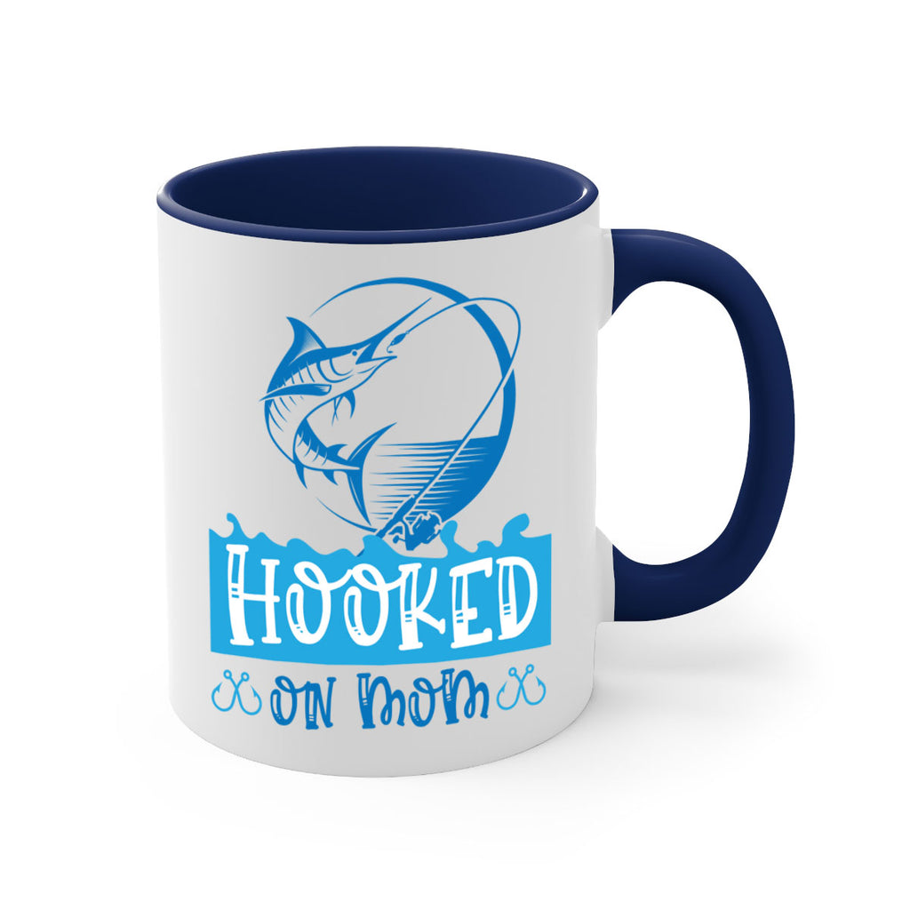 hooked on mom 217#- fishing-Mug / Coffee Cup