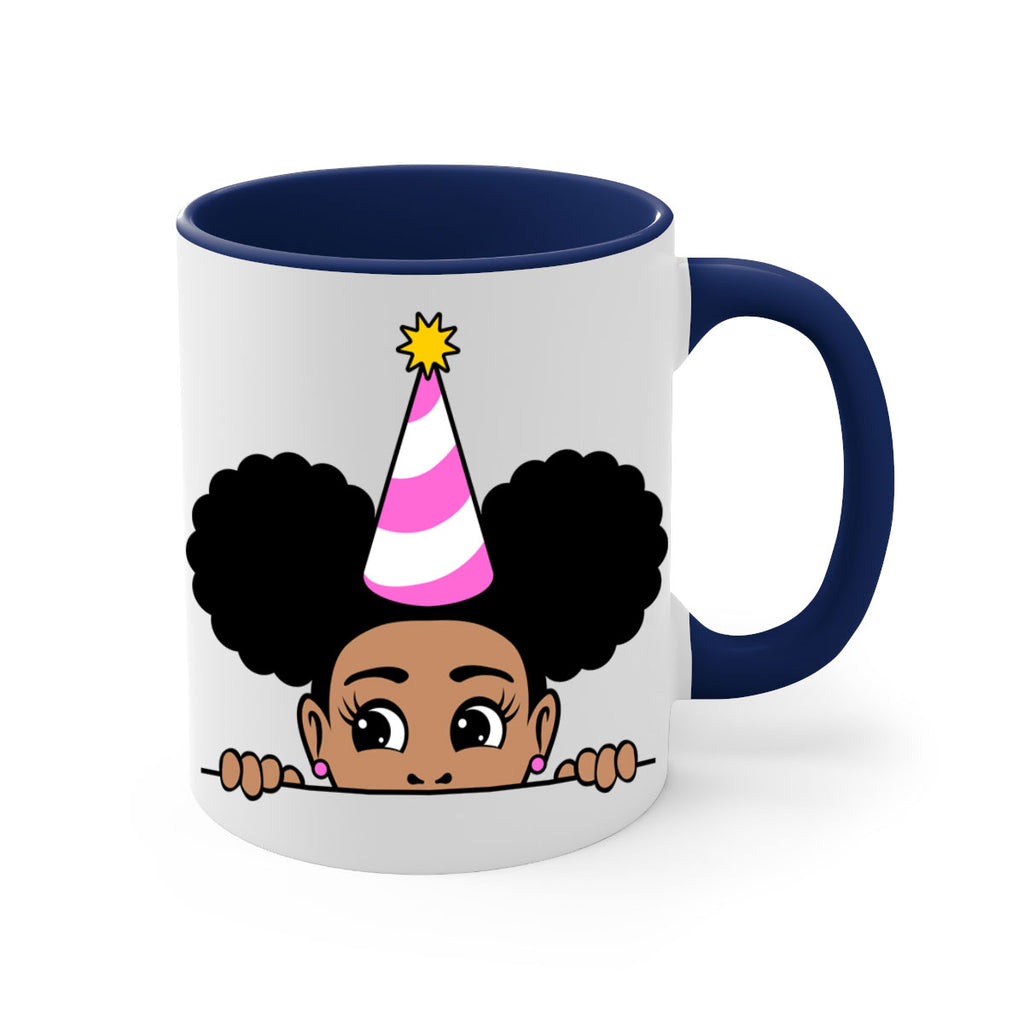 peekaboo afro puffs birthday girl 24#- Black women - Girls-Mug / Coffee Cup