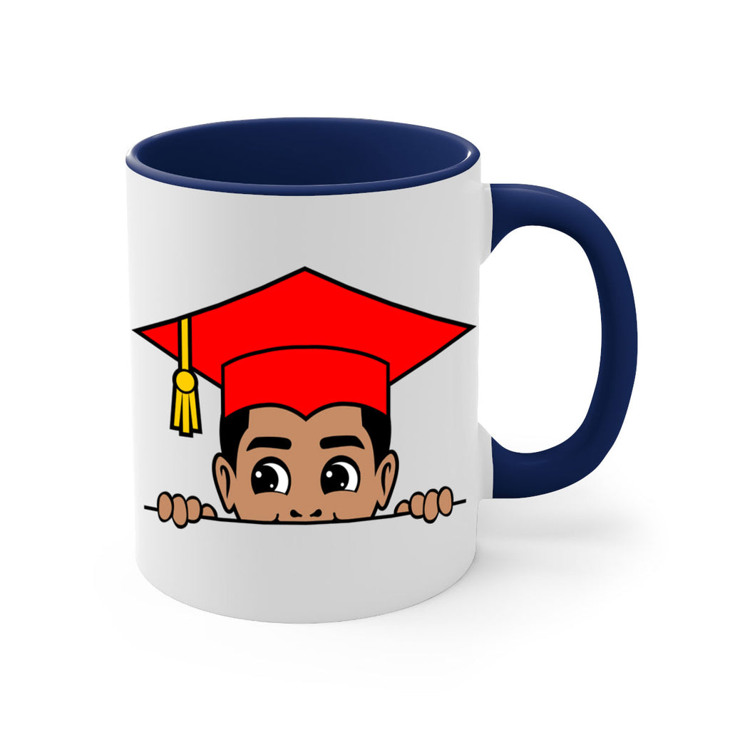 peekaboo afro puffs grad boy 20#- Black men - Boys-Mug / Coffee Cup