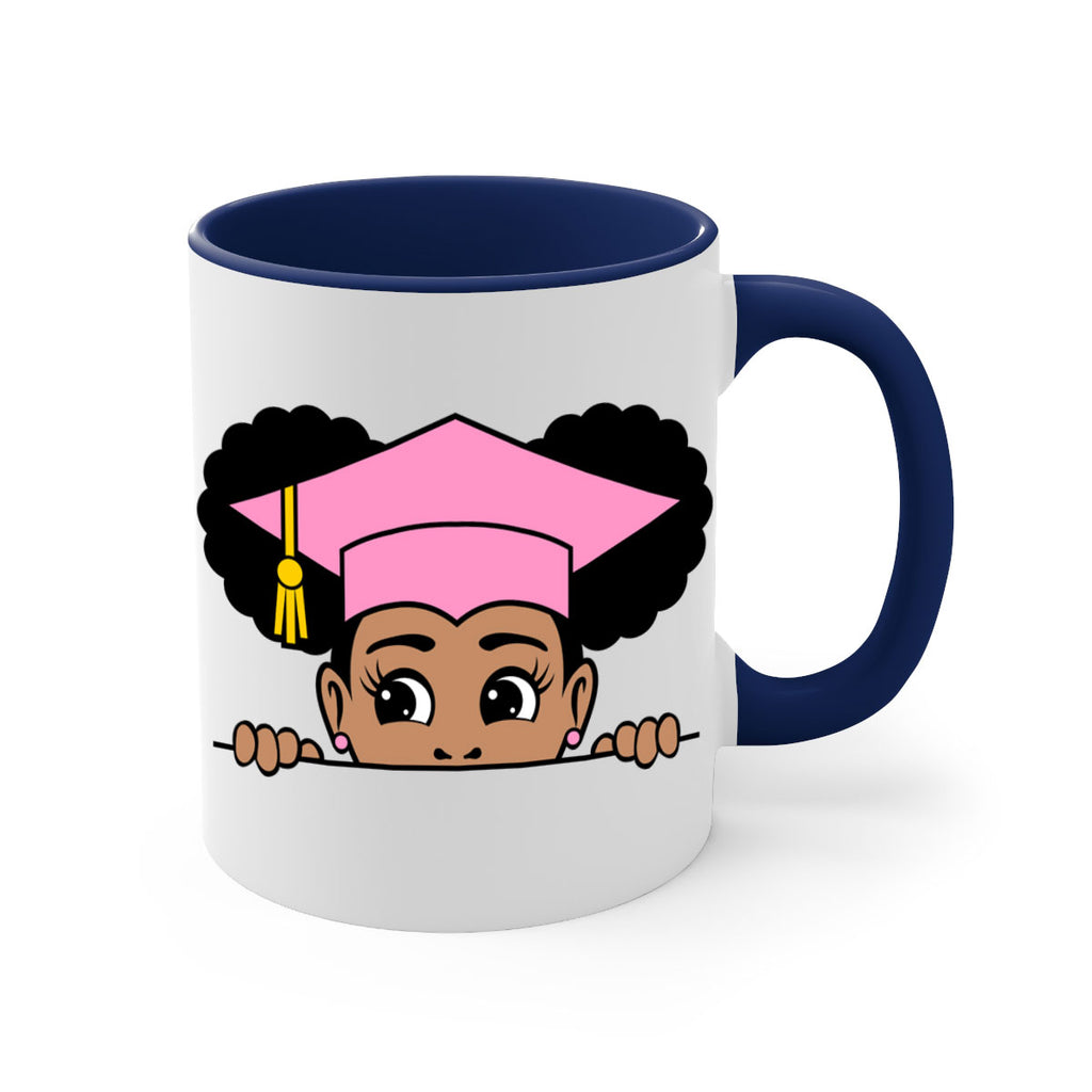 peekaboo afro puffs grad girl 23#- Black women - Girls-Mug / Coffee Cup