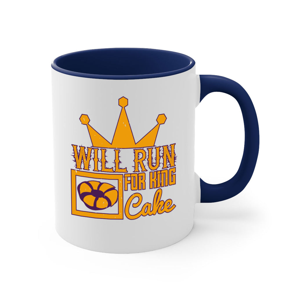 will run for king cake 28#- mardi gras-Mug / Coffee Cup