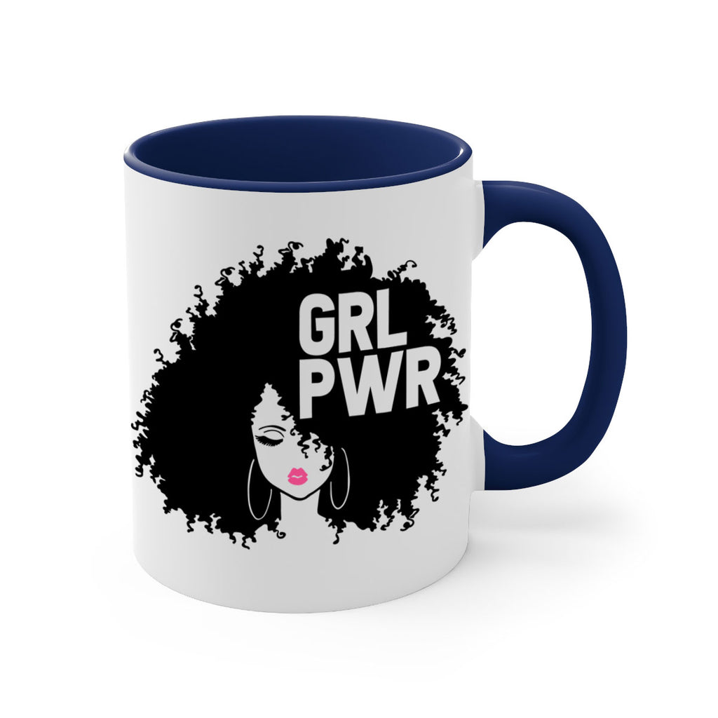 woman face grlpwr 1#- Black women - Girls-Mug / Coffee Cup