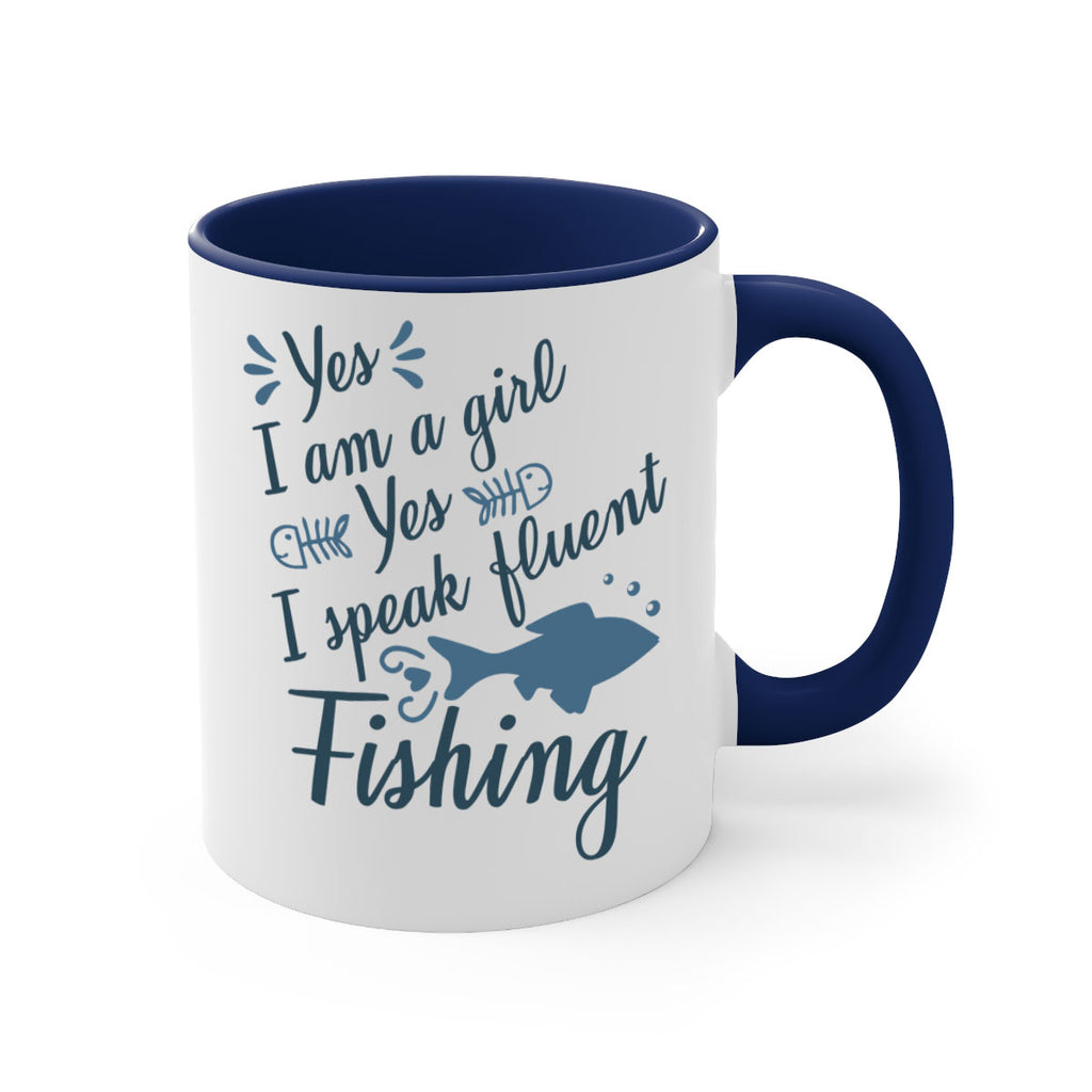 yes i am a girl 9#- fishing-Mug / Coffee Cup