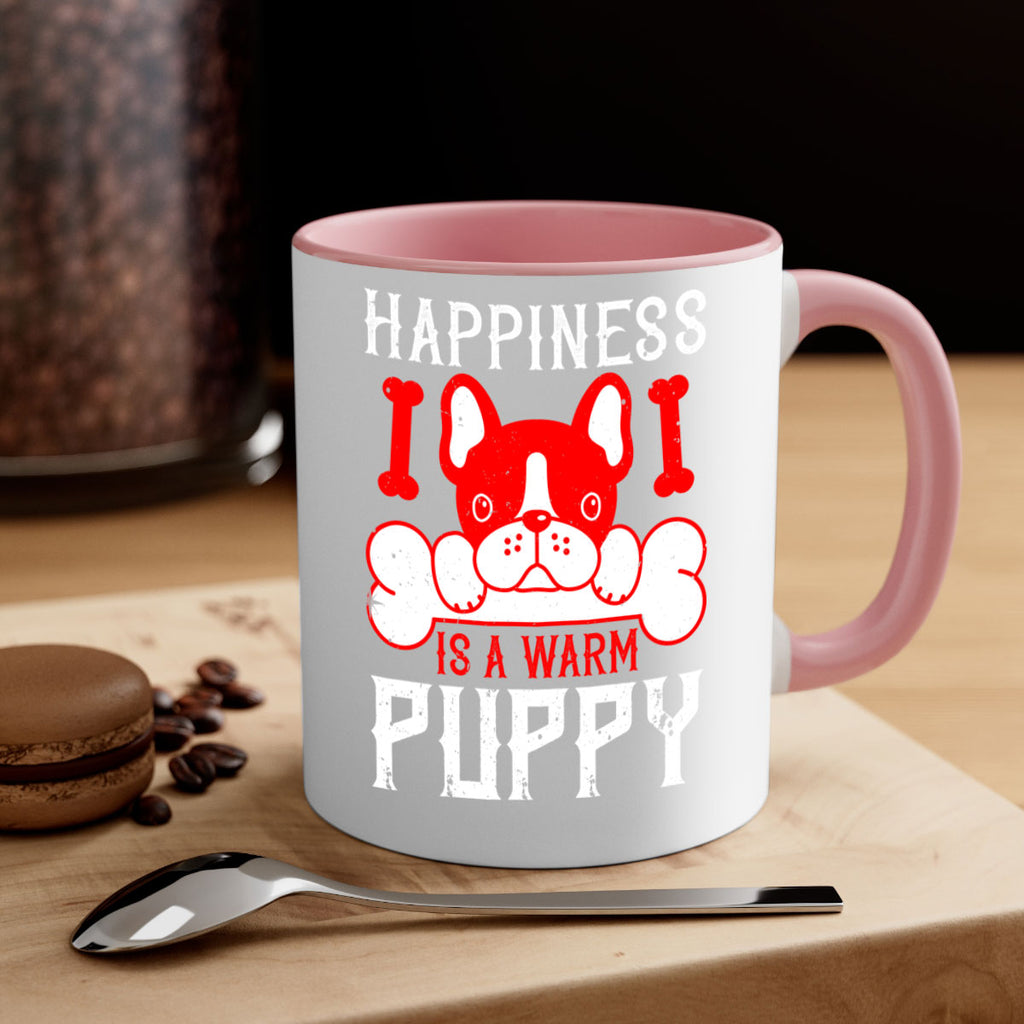 Happiness is a warm puppy Style 203#- Dog-Mug / Coffee Cup