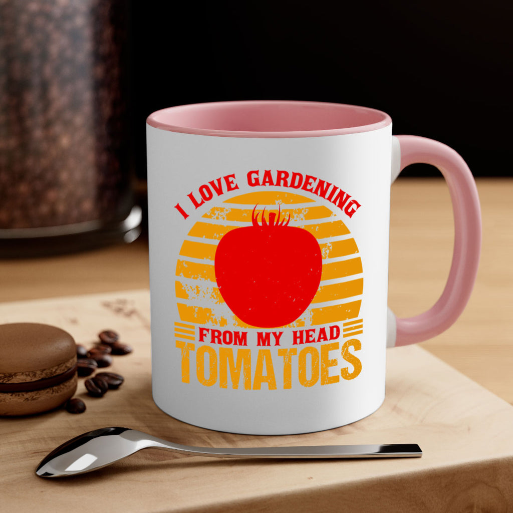 I love gardening From my head Tomatoes 53#- Farm and garden-Mug / Coffee Cup