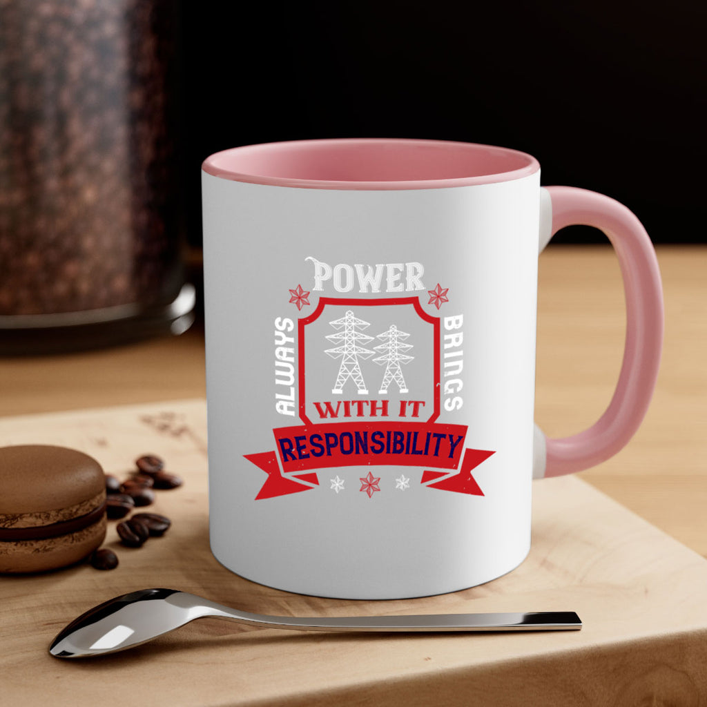 Power always brings with it responsibility Style 21#- electrician-Mug / Coffee Cup