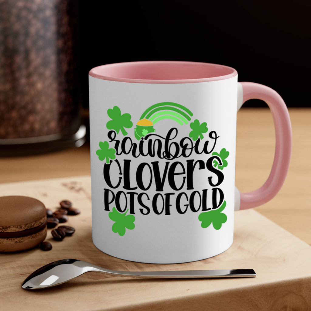 Rainbow Clovers Pots Of Gold Style 35#- St Patricks Day-Mug / Coffee Cup