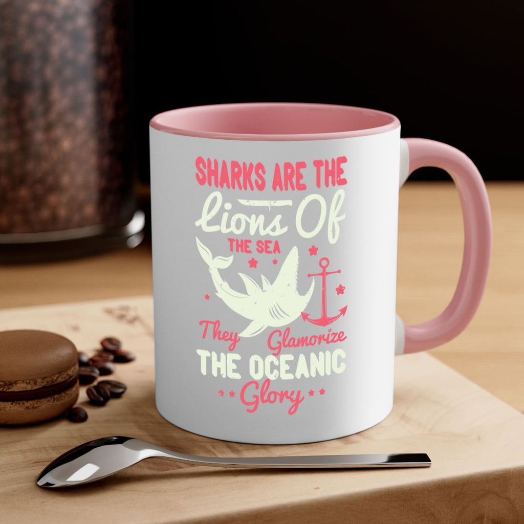Sharks are the lions of the seaThey glamorize the oceanic glory Style 28#- Shark-Fish-Mug / Coffee Cup