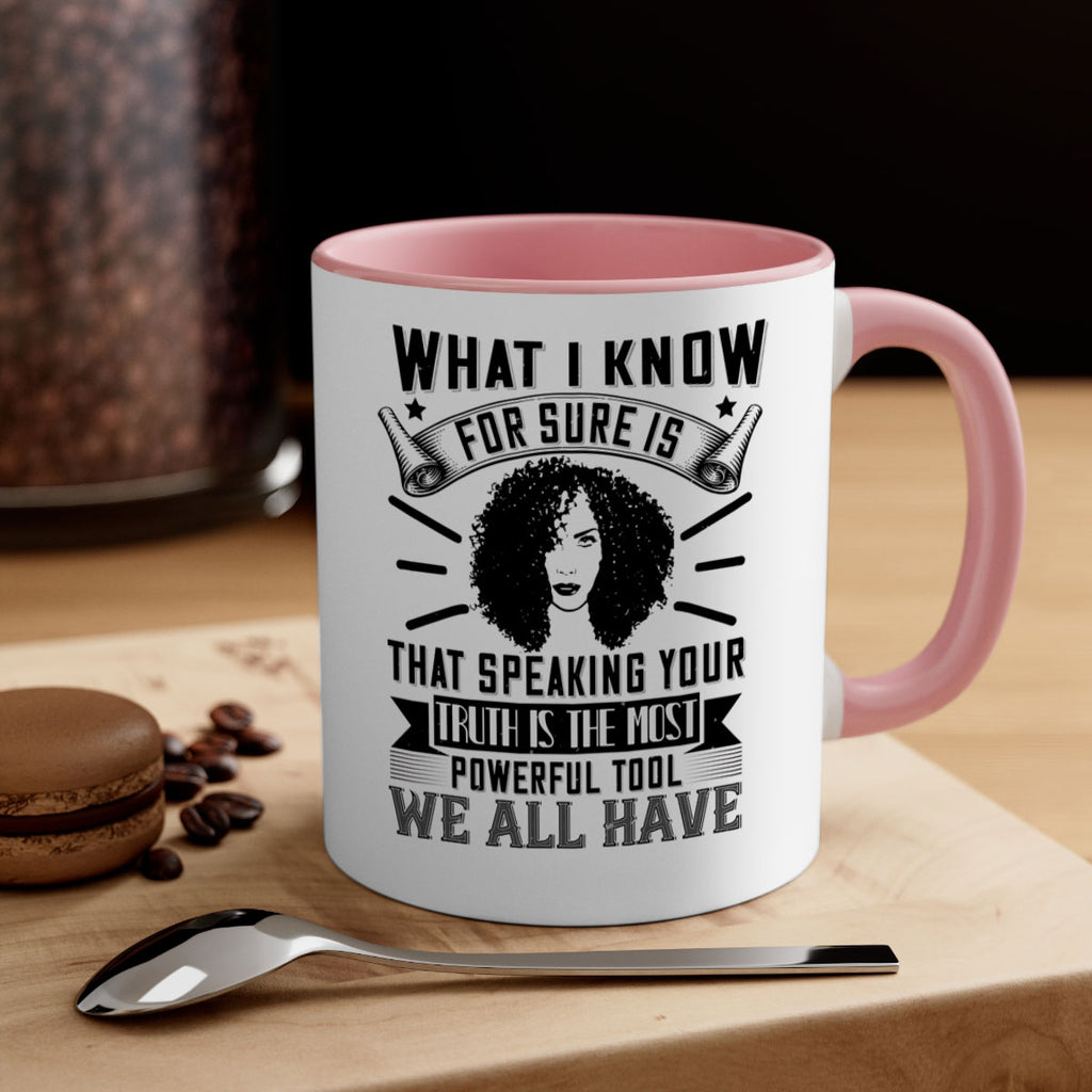 What I know for sure is that speaking your truth is the most powerful tool we all have Style 13#- Afro - Black-Mug / Coffee Cup