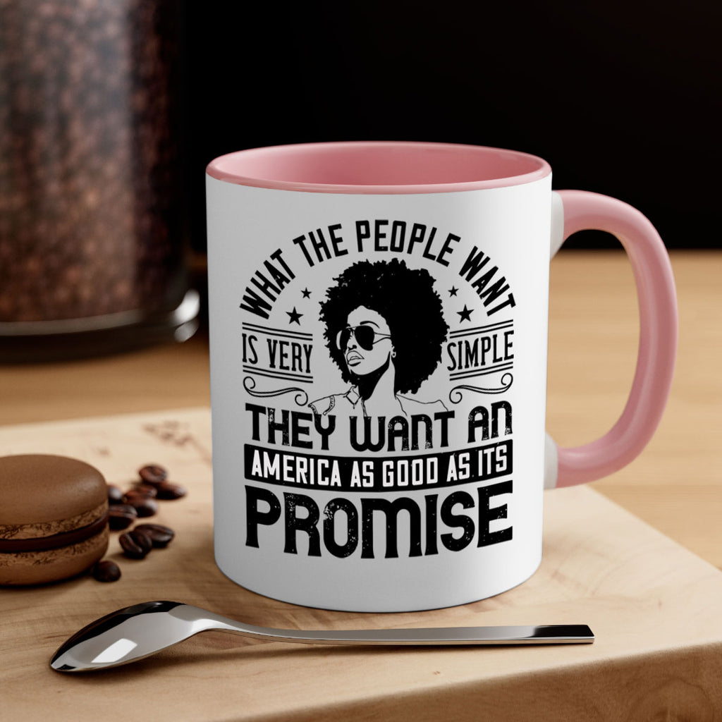 What the people want is very simple they want an America as good as its promise Style 12#- Afro - Black-Mug / Coffee Cup