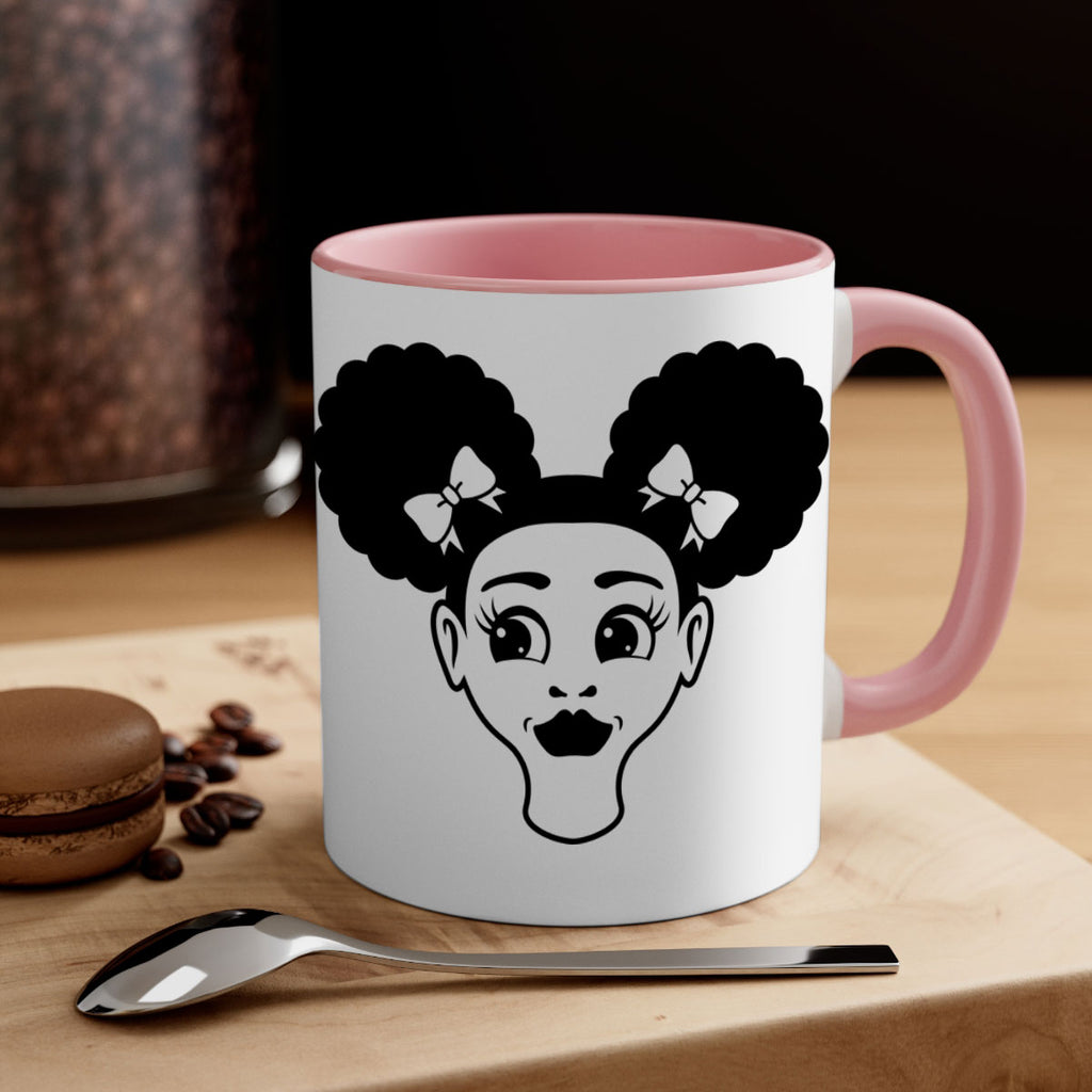 afro puffs girl face 73#- Black women - Girls-Mug / Coffee Cup
