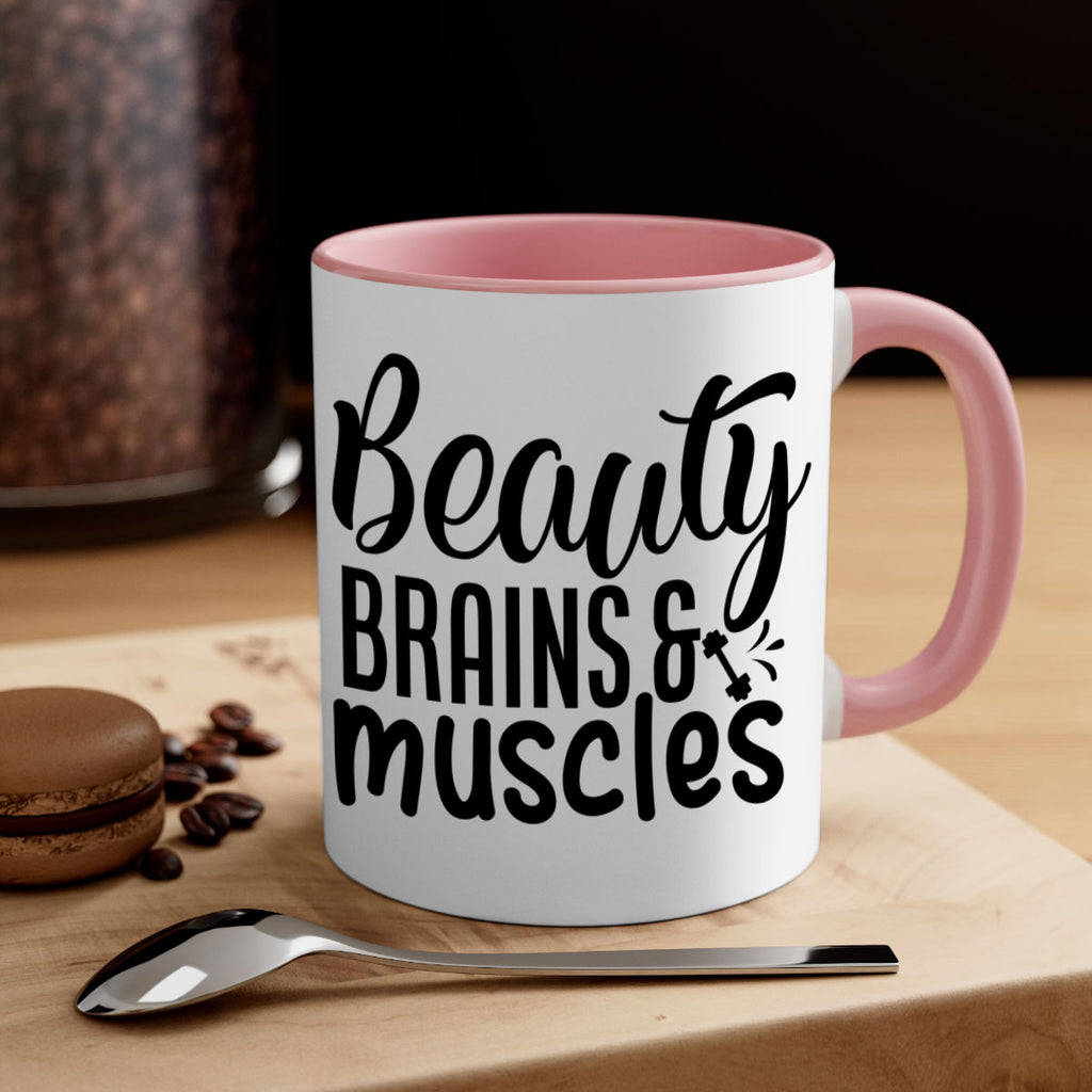 beauty brains muscles 51#- gym-Mug / Coffee Cup