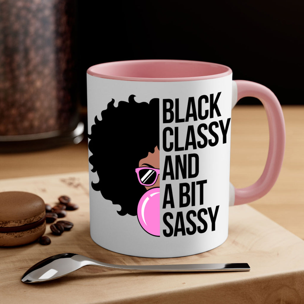 black classy and a bit sassy 250#- black words - phrases-Mug / Coffee Cup