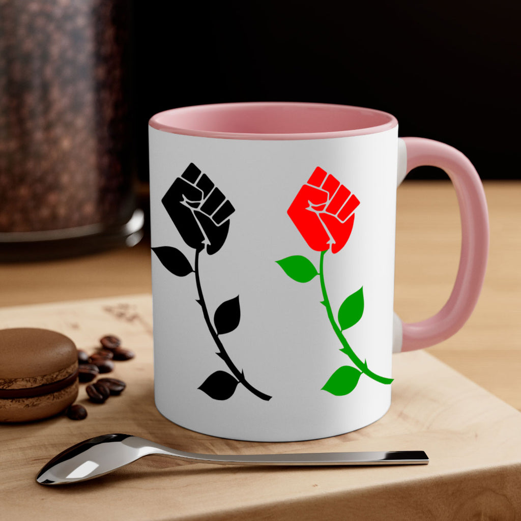 black power fist rose 197#- black words - phrases-Mug / Coffee Cup