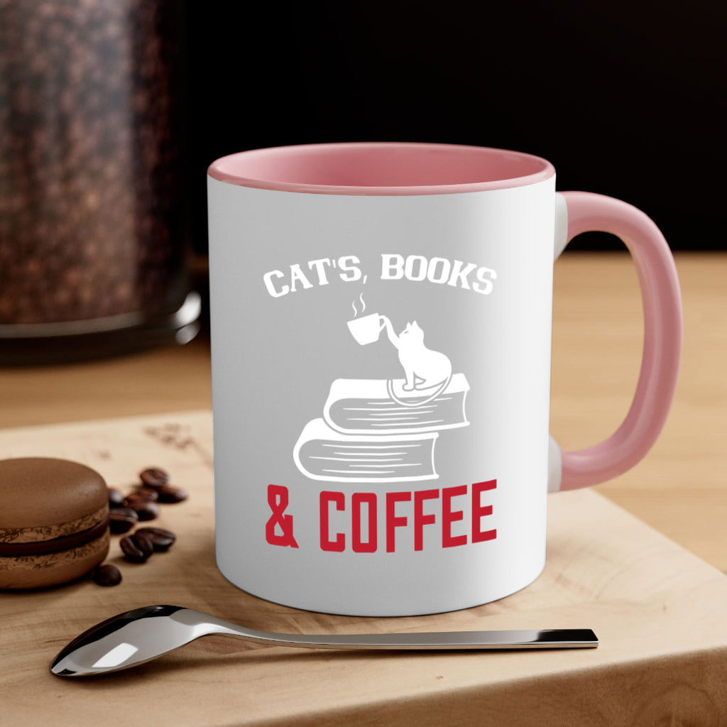 cats book and coffee Style 37#- cat-Mug / Coffee Cup