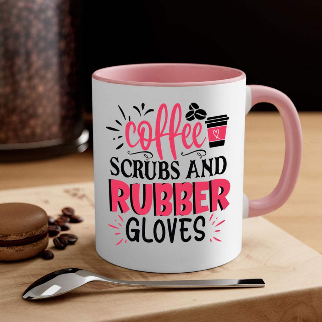 coffee scrubs and rubber gloves Style 393#- nurse-Mug / Coffee Cup