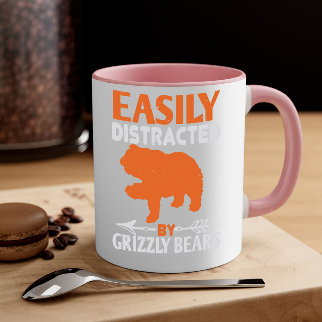 easily distracted by grizzly bears 10#- bear-Mug / Coffee Cup
