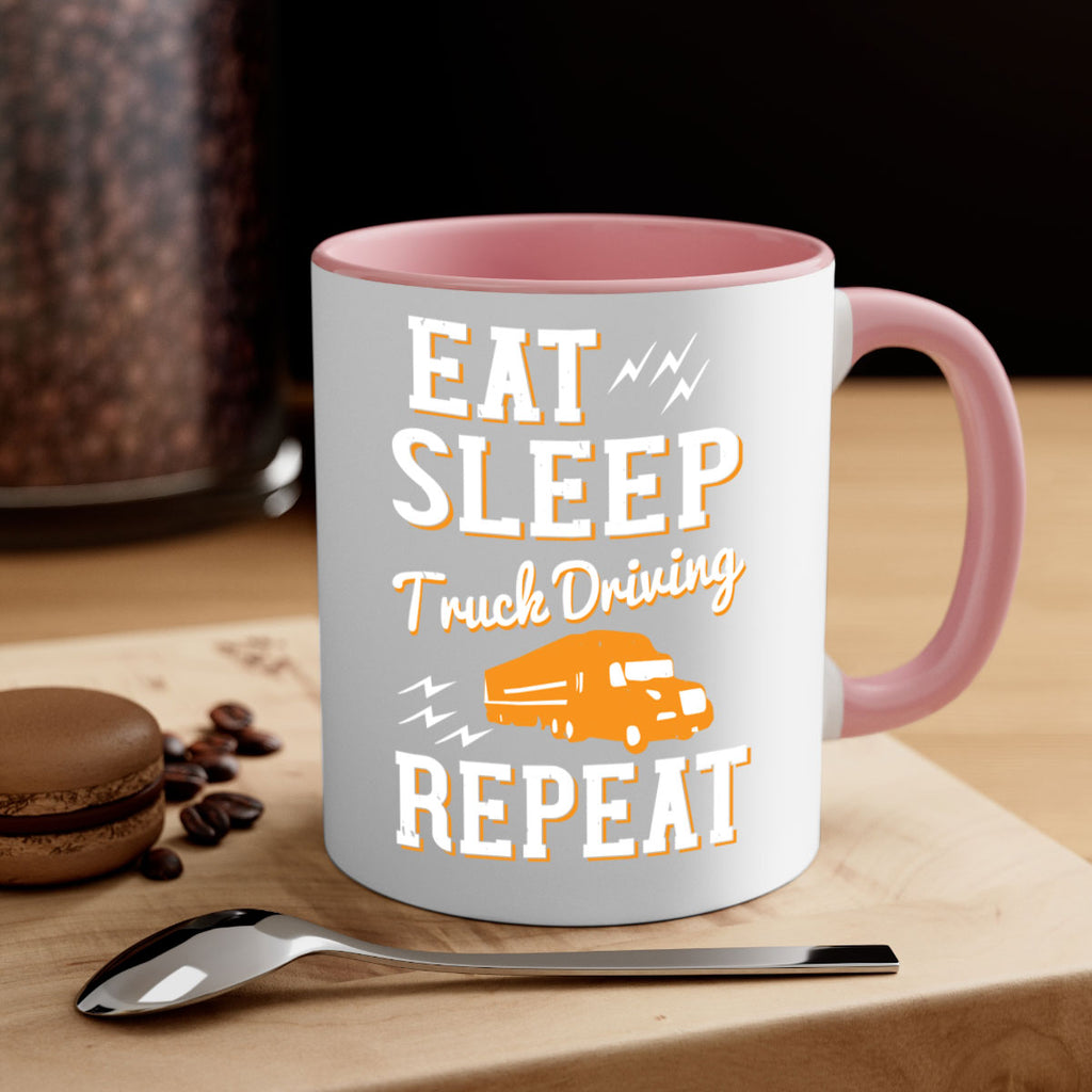 eat sleep truck driving repeat Style 3#- truck driver-Mug / Coffee Cup