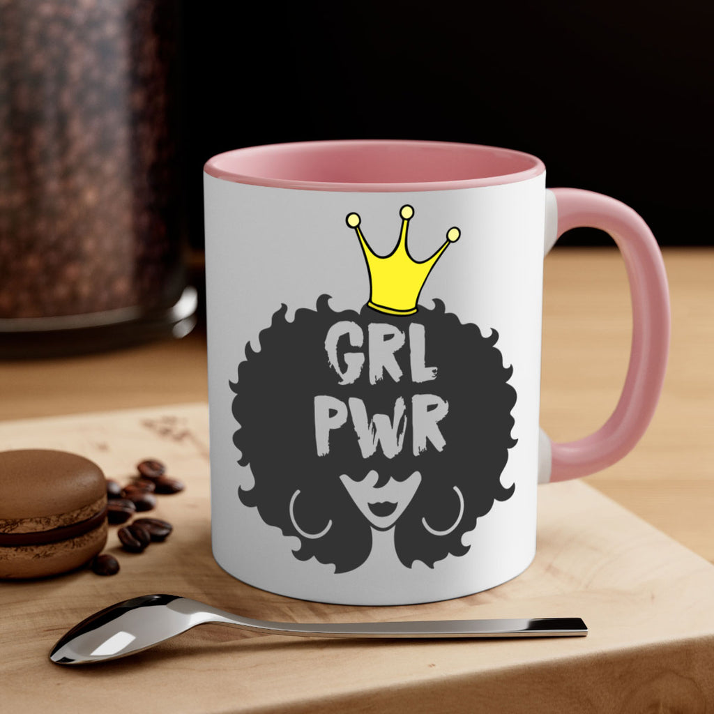 girl power with crown 34#- Black women - Girls-Mug / Coffee Cup