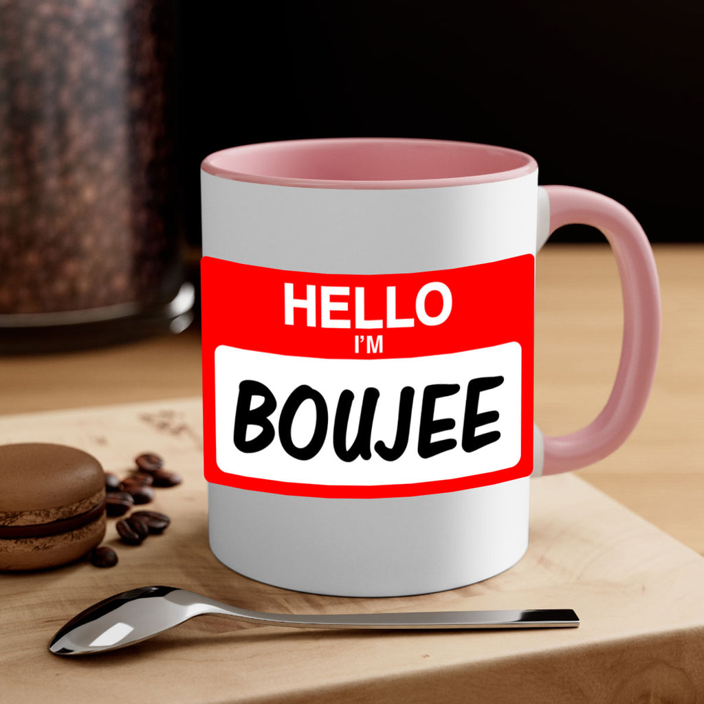 hello im boujee 131#- black words - phrases-Mug / Coffee Cup