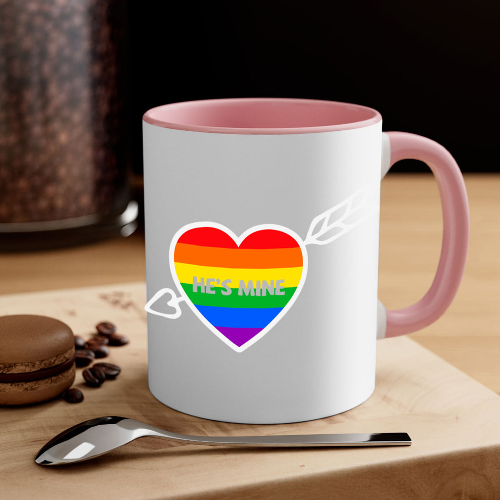 hes mine couple rainbow lgbt lgbt 133#- lgbt-Mug / Coffee Cup