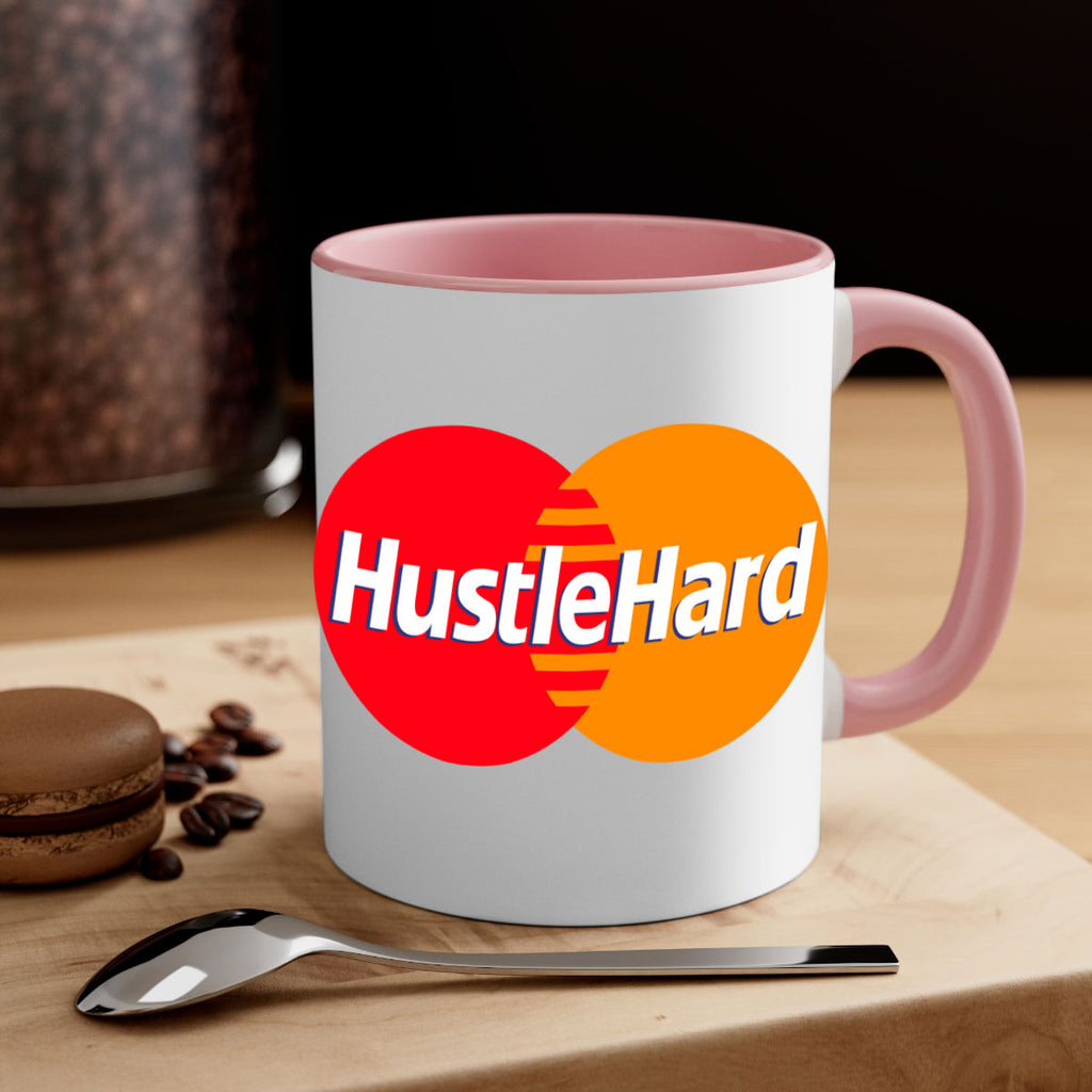 hustle hard 122#- black words - phrases-Mug / Coffee Cup