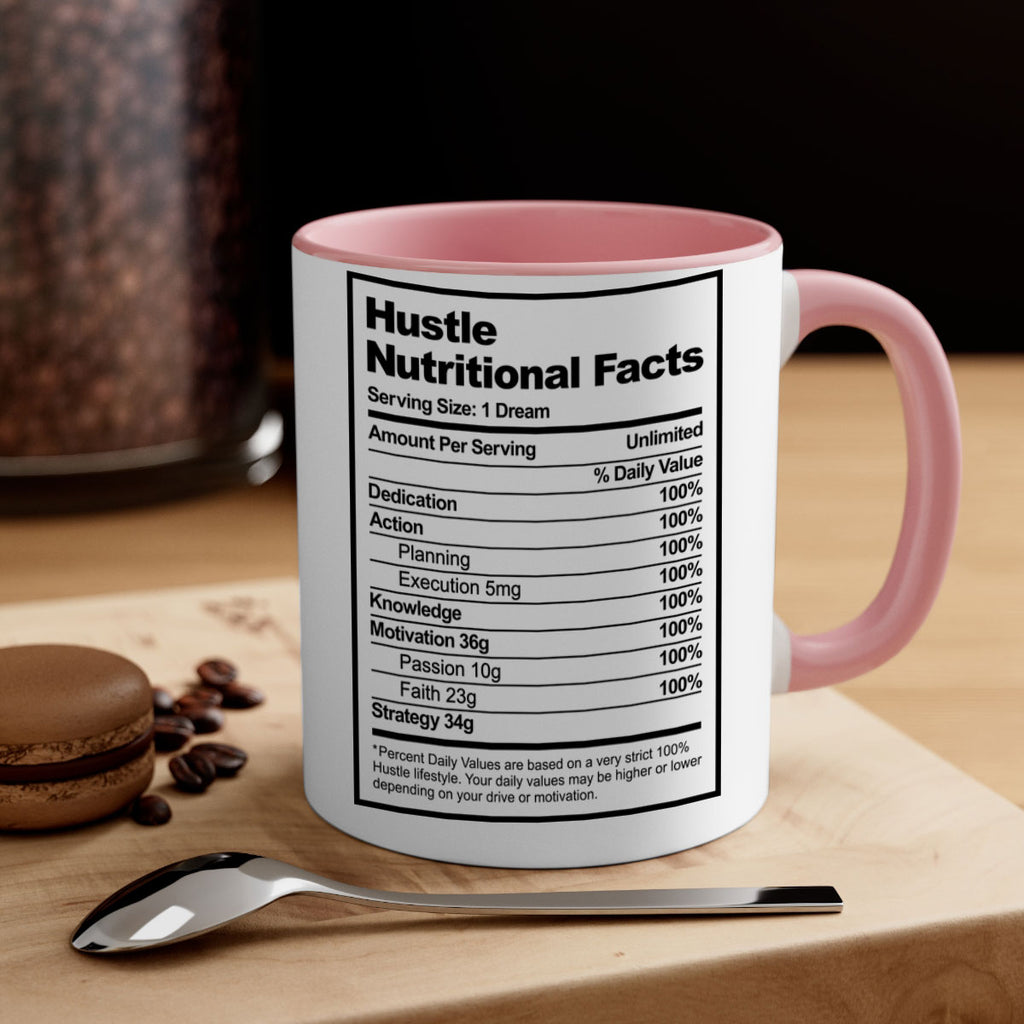 hustle nutritional facts 121#- black words - phrases-Mug / Coffee Cup