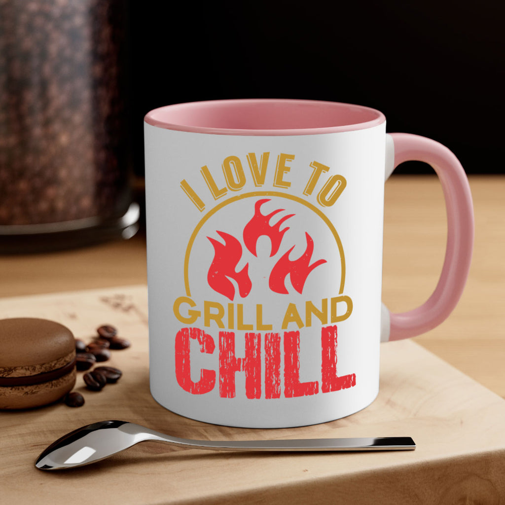 i love to grill and chill 38#- bbq-Mug / Coffee Cup