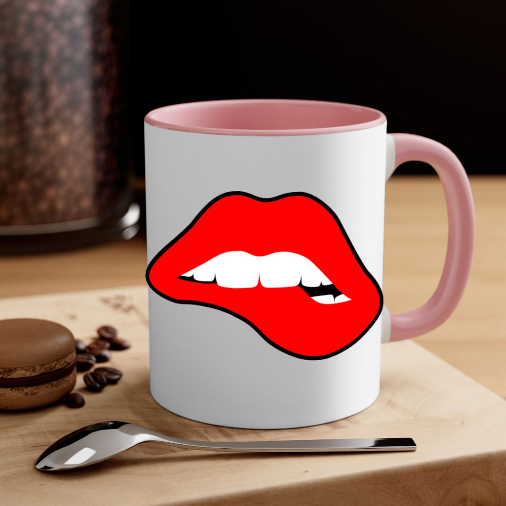 lips 100#- black words - phrases-Mug / Coffee Cup