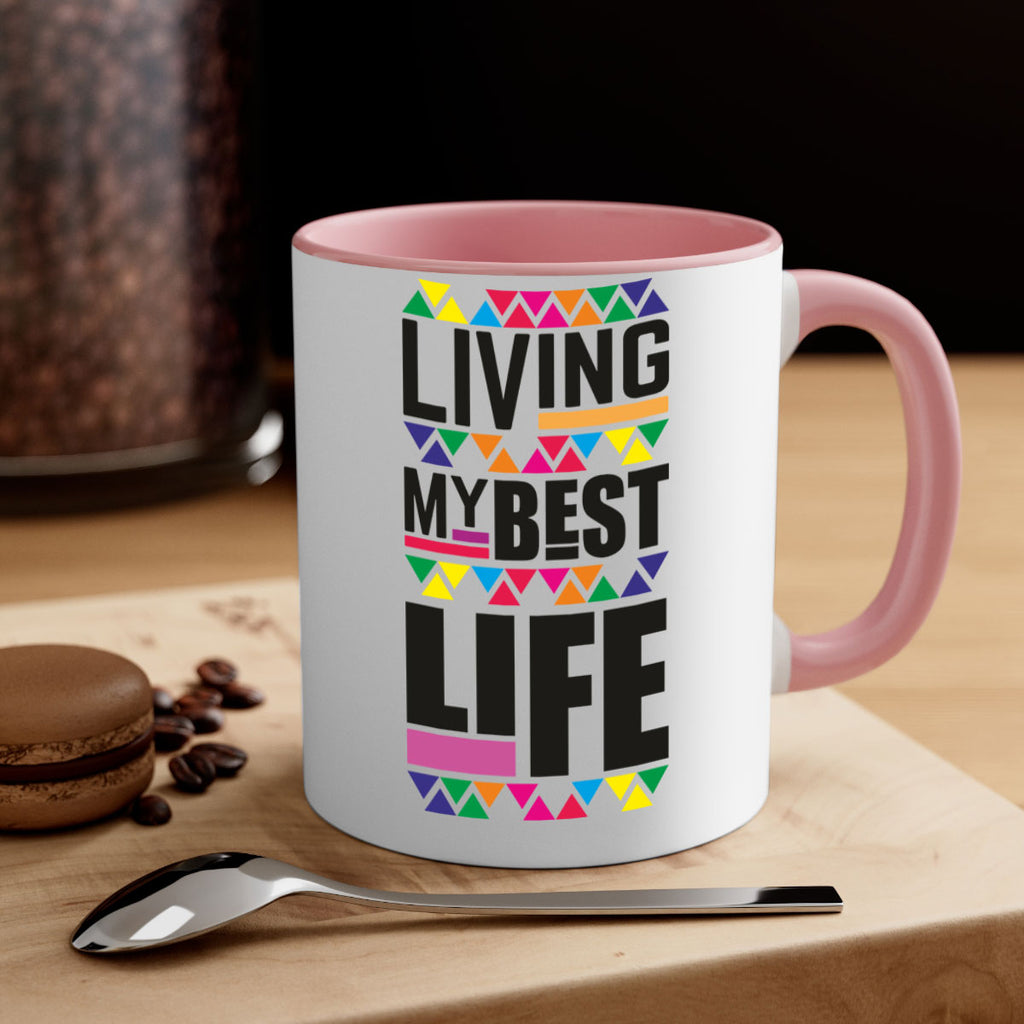 living my best life- black words - phrases-Mug / Coffee Cup