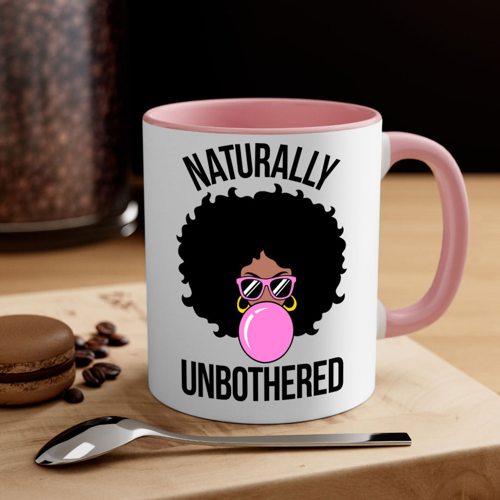 naturally unbothered afro woman 64#- black words - phrases-Mug / Coffee Cup