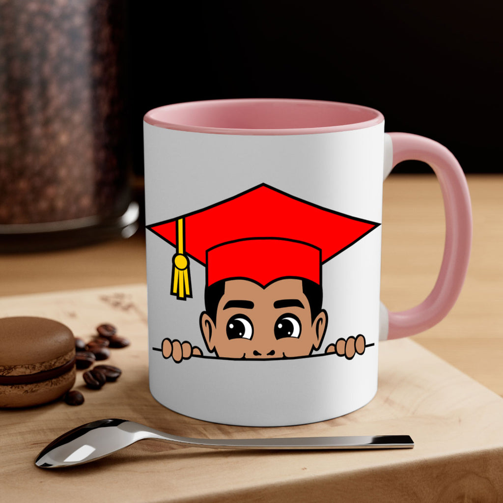 peekaboo afro puffs grad boy 20#- Black men - Boys-Mug / Coffee Cup