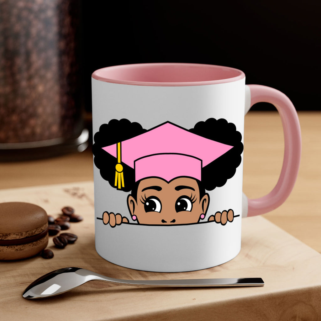 peekaboo afro puffs grad girl 23#- Black women - Girls-Mug / Coffee Cup