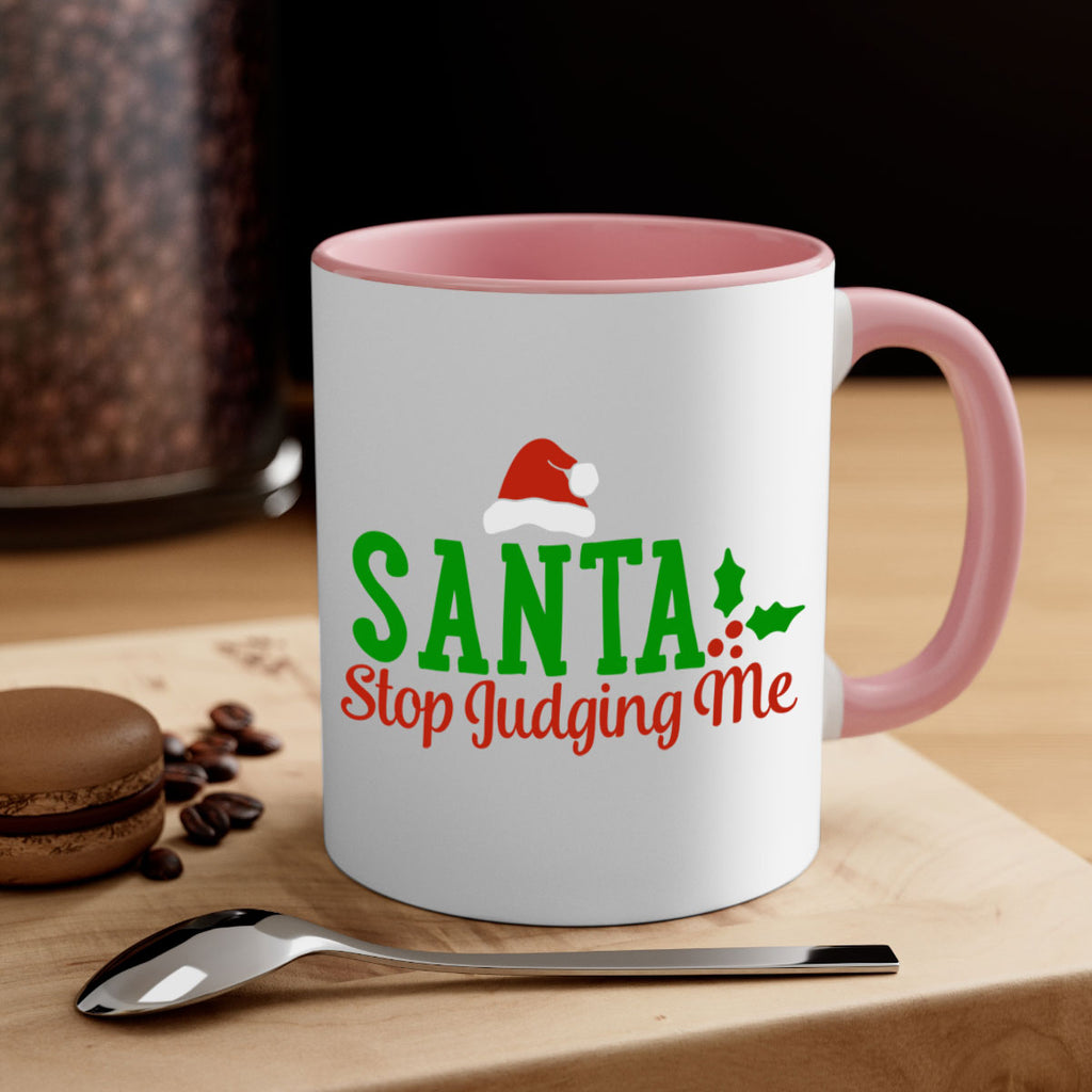 santa stop judging me 329#- christmas-Mug / Coffee Cup