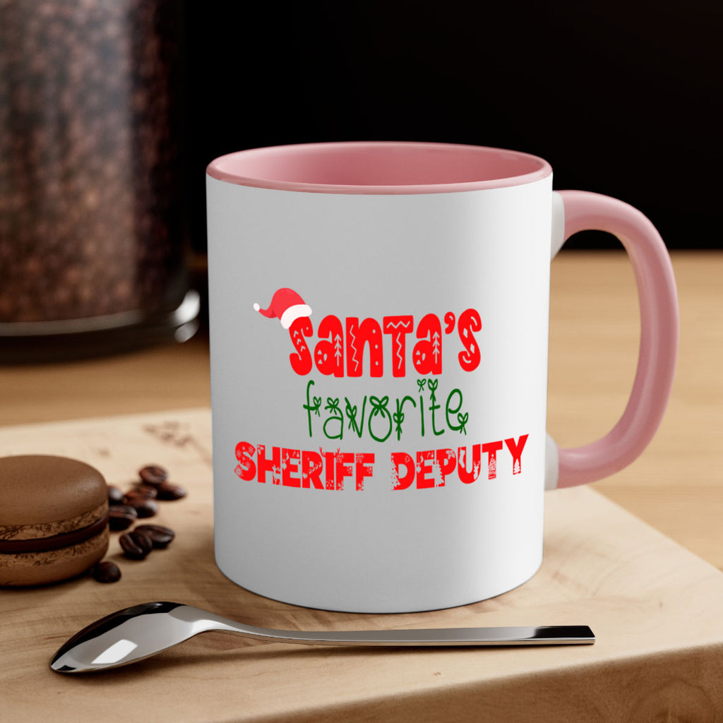 santas favorite sheriff deputy style 1077#- christmas-Mug / Coffee Cup