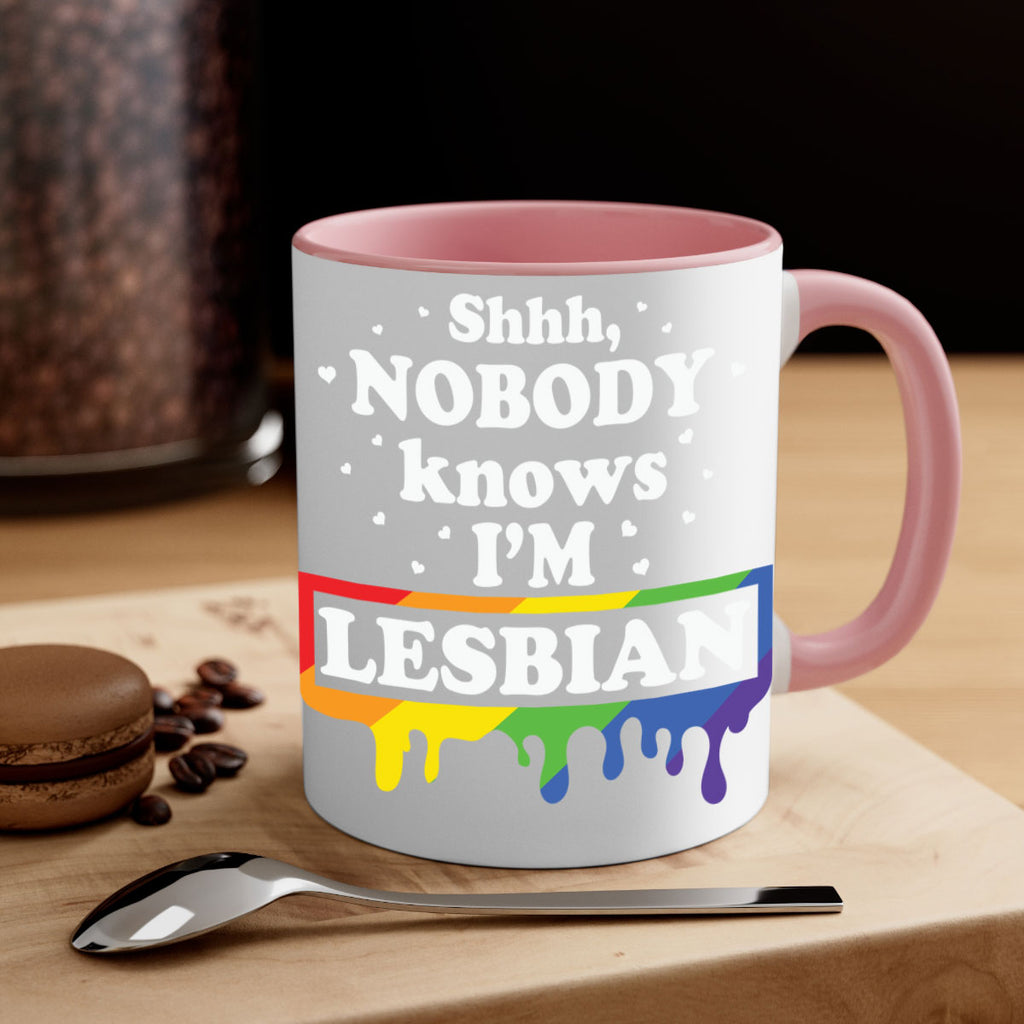 shhh nobody knows im a lgbt 21#- lgbt-Mug / Coffee Cup