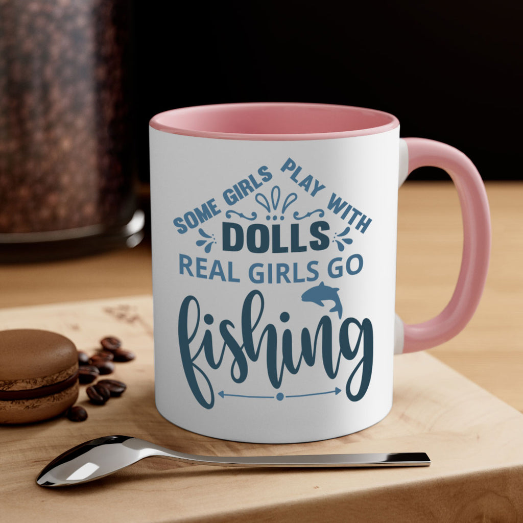 some girl play with 37#- fishing-Mug / Coffee Cup